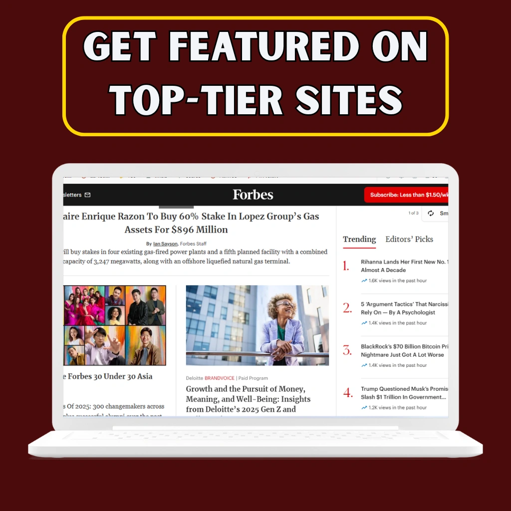 Get Featured on Top-Tier Sites like Forbes — Premium Guest Post and PR Services